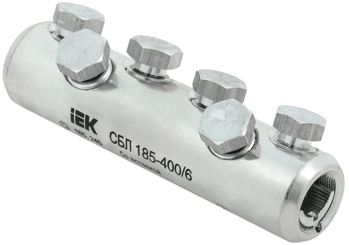 Соединитель болтовой луженый СБЛ 185-400/6 35кВ IEK UCB11-185-400-06-35 IEK