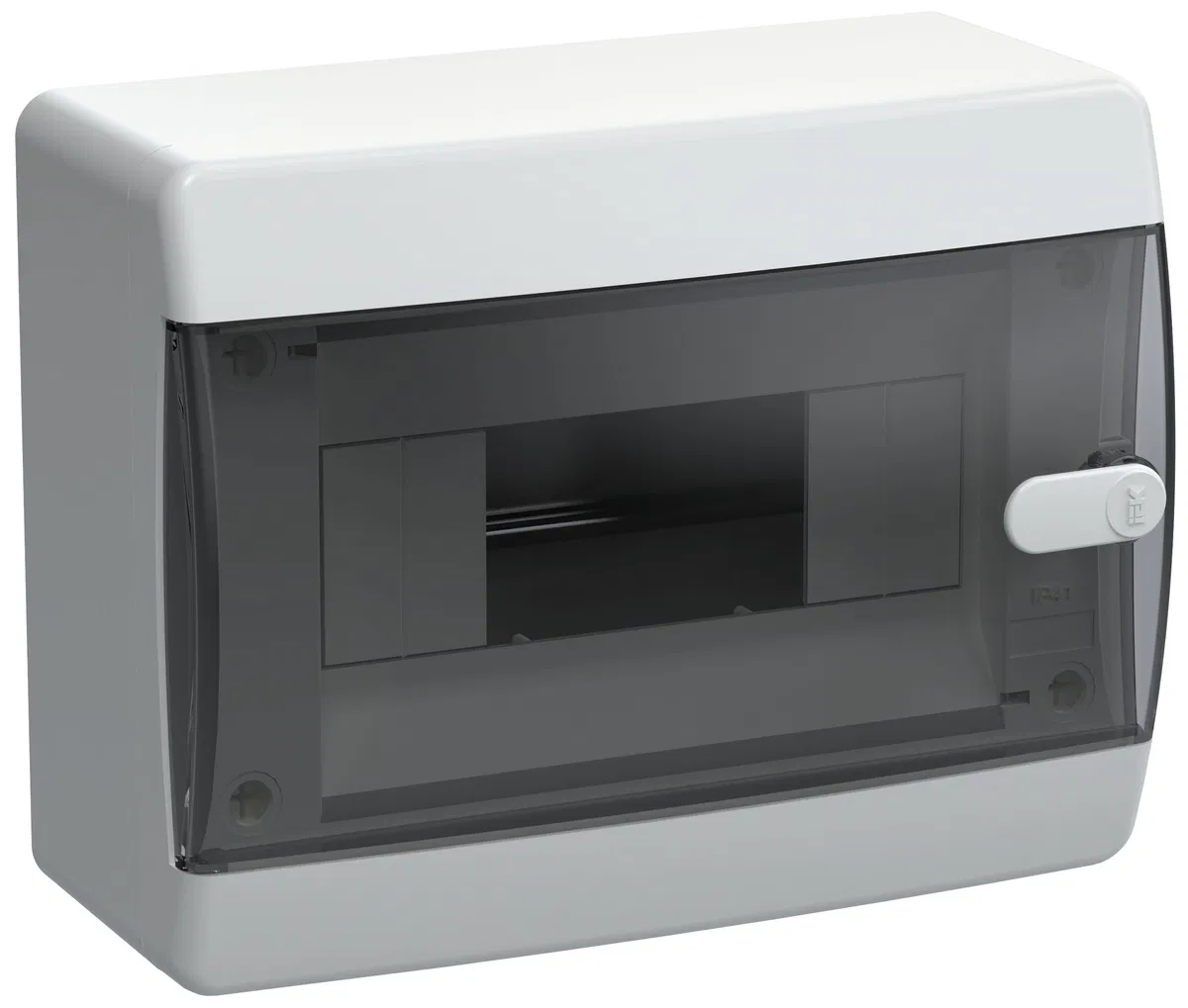 UNION Compact Корпус пластиковый ЩРН-П-8 IP41 черная прозрачная дверь IEK UIC-KP12-N-08-41-K01
