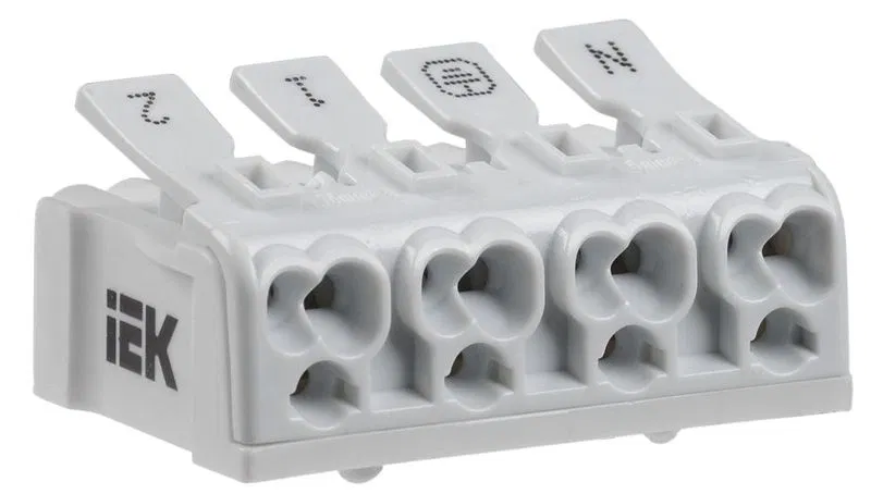 Клемма пружинная соединительная КСПн4-2L+N+PE IEK UKZ-B06-4P-F1-E0-10