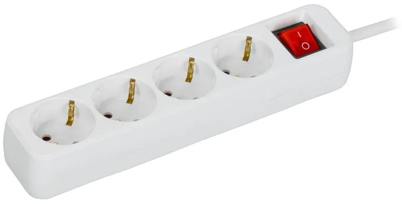Удлинитель 4х3м 16А У04К ПВС 3х1.5 бел. UMA IEK UM-YP10-16-04-03-ZK-K01