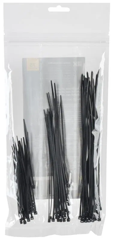 Clamp set 2.5x100; 2.5x150; 2.5x200 black (75pcs/pack) UNH35-N02-075 IEK