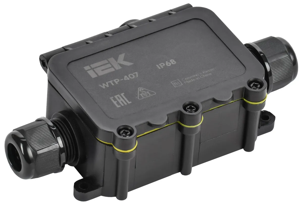 Коробка распределительная герметичная WTP-407 IP68 3 ввода IEK UWB10-T-450-40-03-68