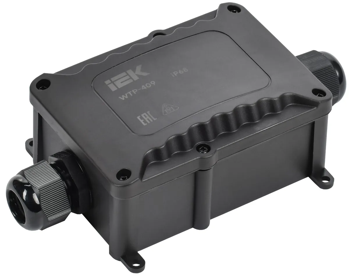 Коробка распределительная герметичная WTP-409 IP68 2 ввода IEK UWB10-Y-450-40-02-68