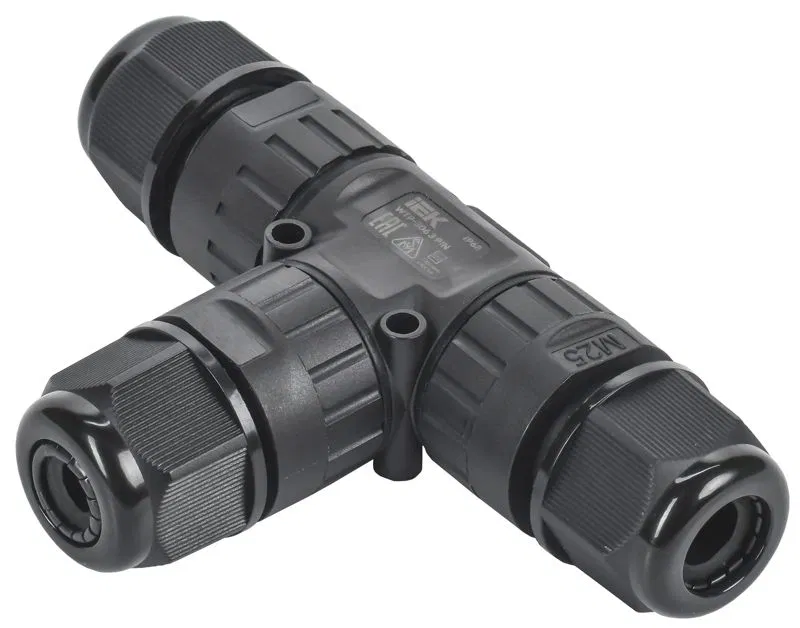 Коннектор кабельный герметичный WTP-306 3 PIN IP68 IEK UWC20-T-040-3-68