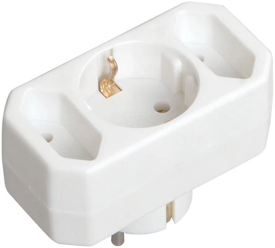 三通 T-01/01-2 1个圆形+2个扁平插座 IEK WTP10-16-21