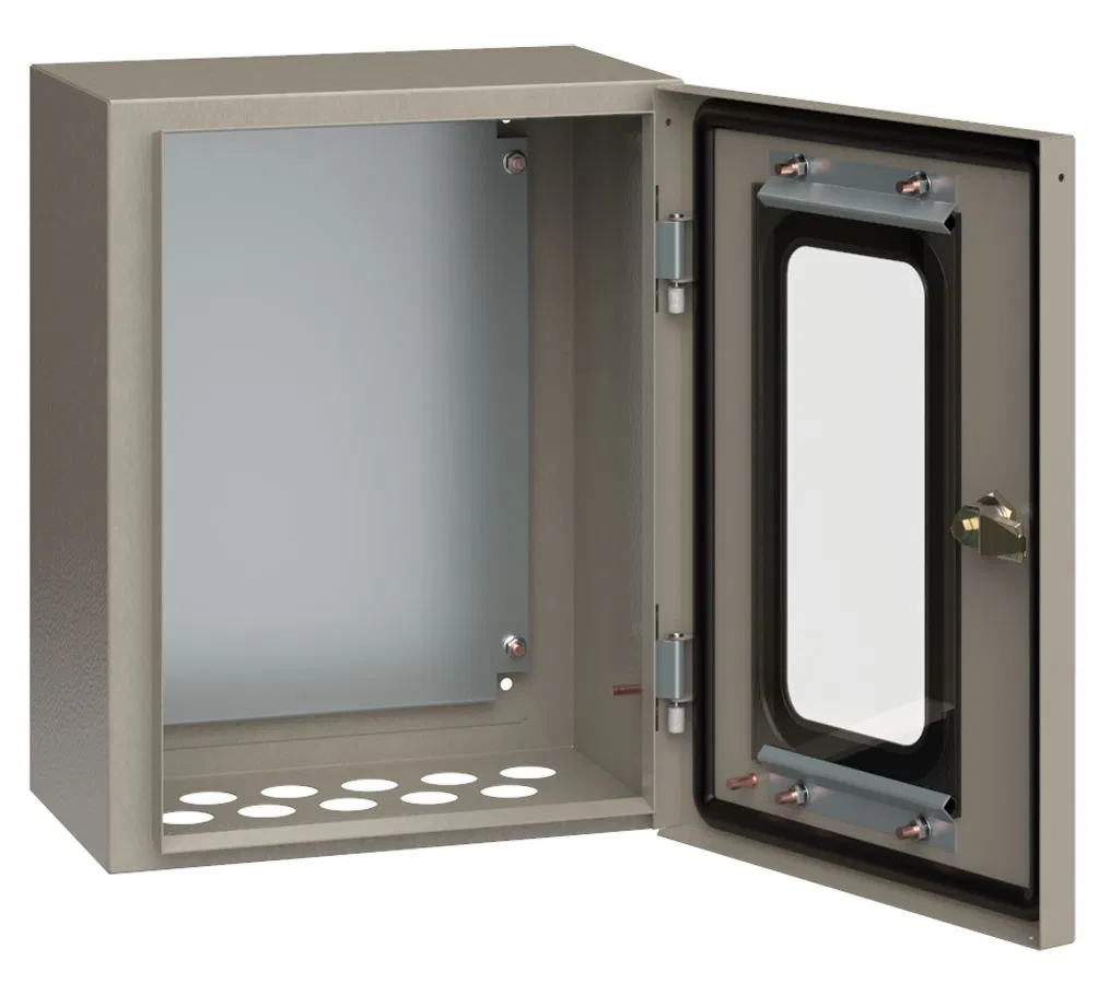 Корпус металлический ЩМП-1-0 (400х300х220мм) У2 IP54 прозрачная дверь IEK YKM11-01-54-1