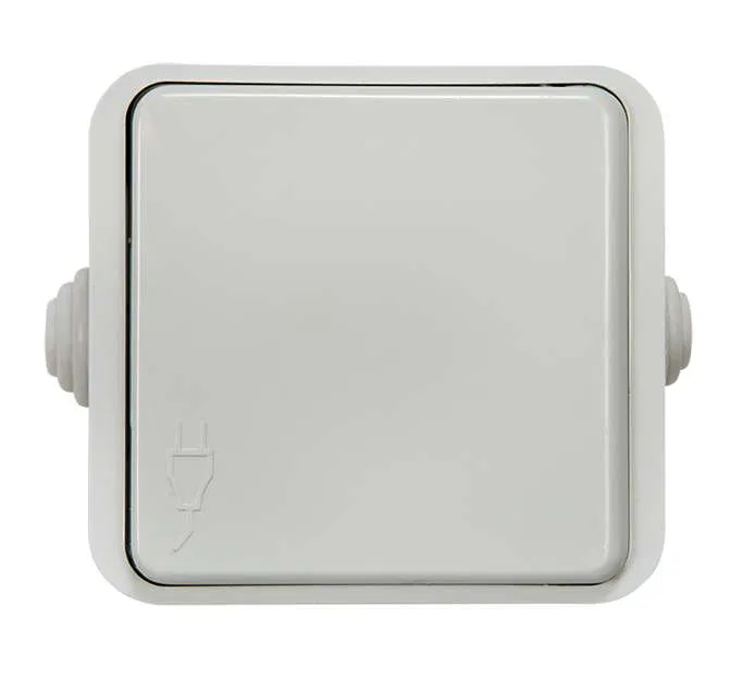 Розетка 1-м СП Aqua 3110 16А IP20 с крышкой п/герм. бел. ASD / IN HOME 4690612000541