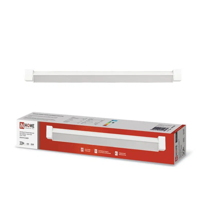 Светильник светодиодный трековый TOP-LINE LTR-01R-TL 30Вт 4000К IP40 3000лм 475мм 120град. линейный поворотн. бел. IN HOME 4690612045542