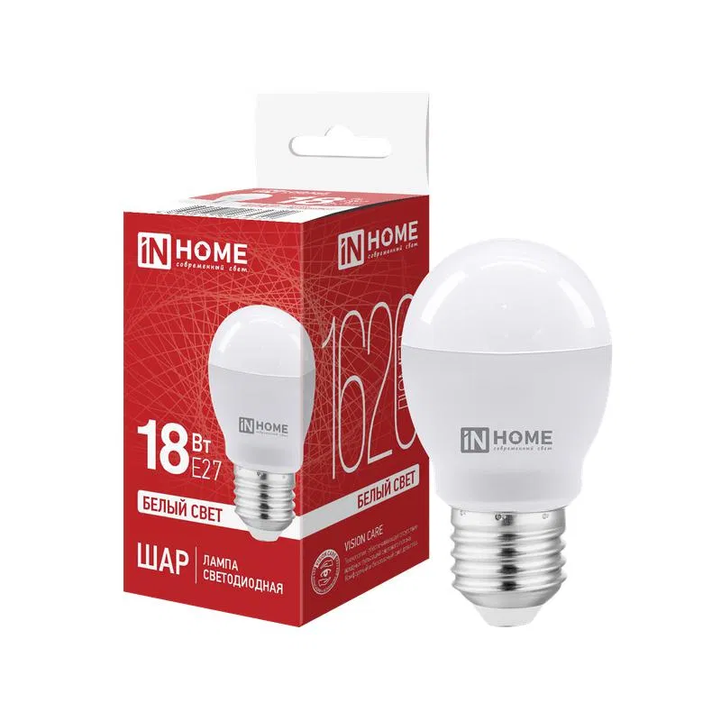 LED lamp LED-SHAR-VC 18W globe 4000K E27 1620lm 230V IN HOME 4690612065342