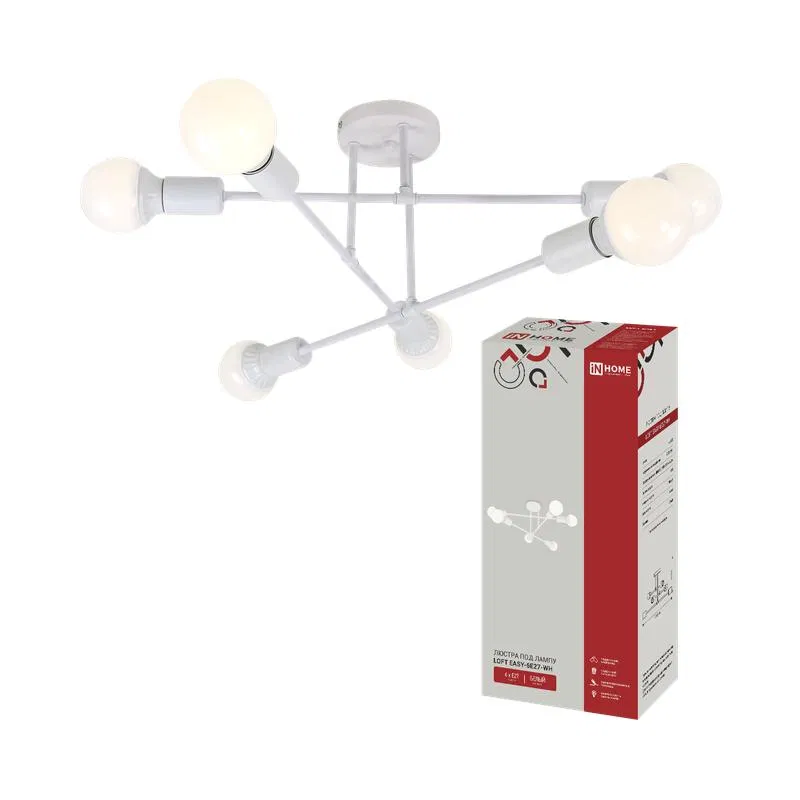 IN HOME LOFT EASY-6E27-WH 6xE27 IP40 灯泡型 白色 4690612067919