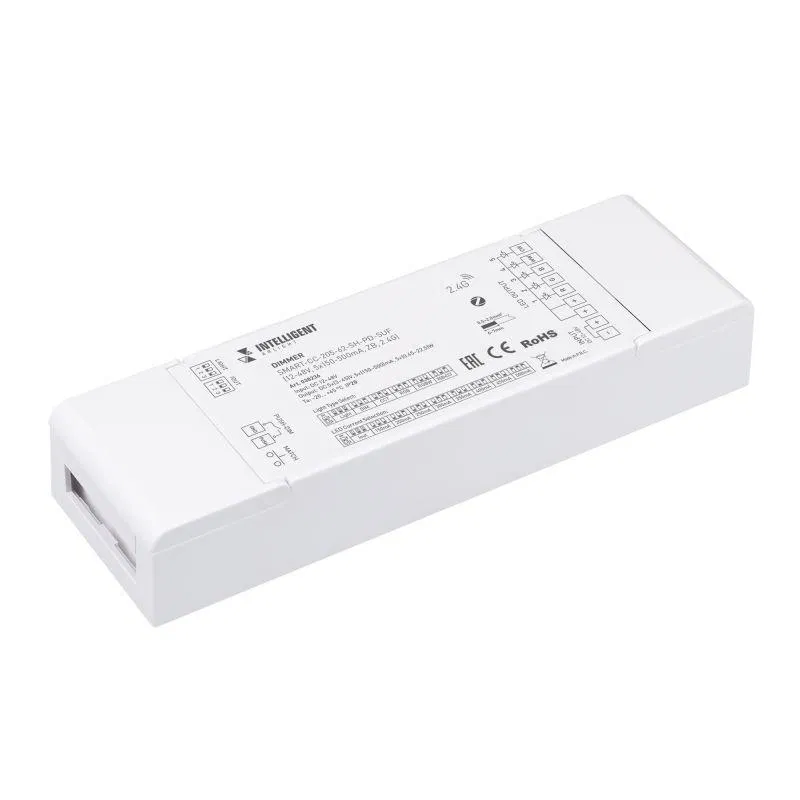 Диммер SMART-CC-205-62-SH-PD-SUF 12-48В 5х150-500мА ZB 2.4G IP20 пластик INTELLIGENT ARLIGHT 038236
