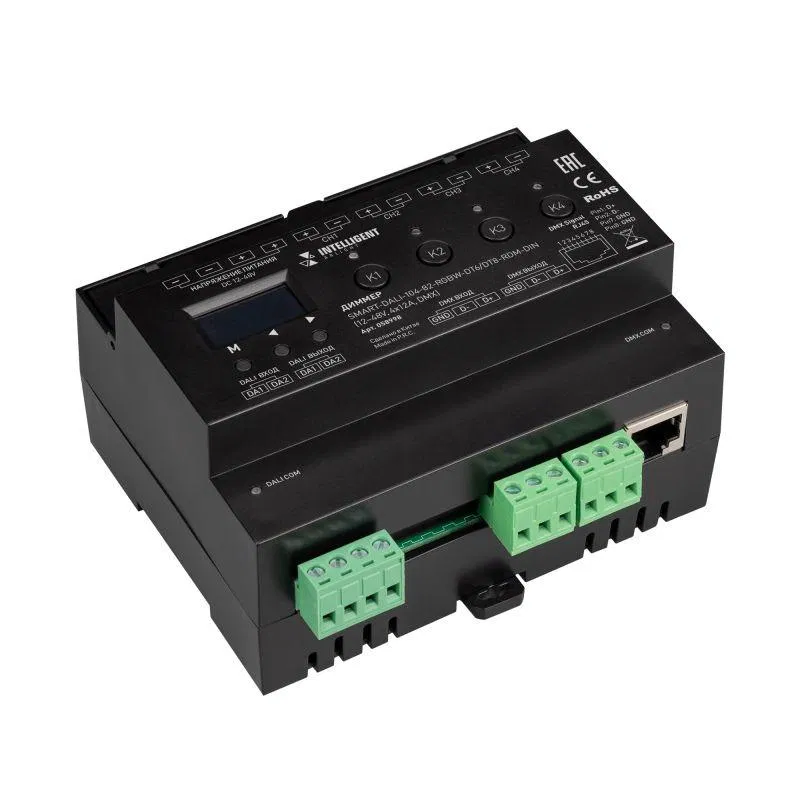 SMART-DALI-104-82-RGBW-DT6/DT8-RDM-DIN 12-48V 4x12A DMX IP20 plastic INTELLIGENT ARLIGHT 058998