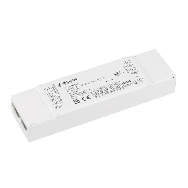 Усилитель SMART-DALI-101-82-SH-DT6/DT8-SUF White 230В IP20 пластик 5 лет INTELLIGENT ARLIGHT 059051