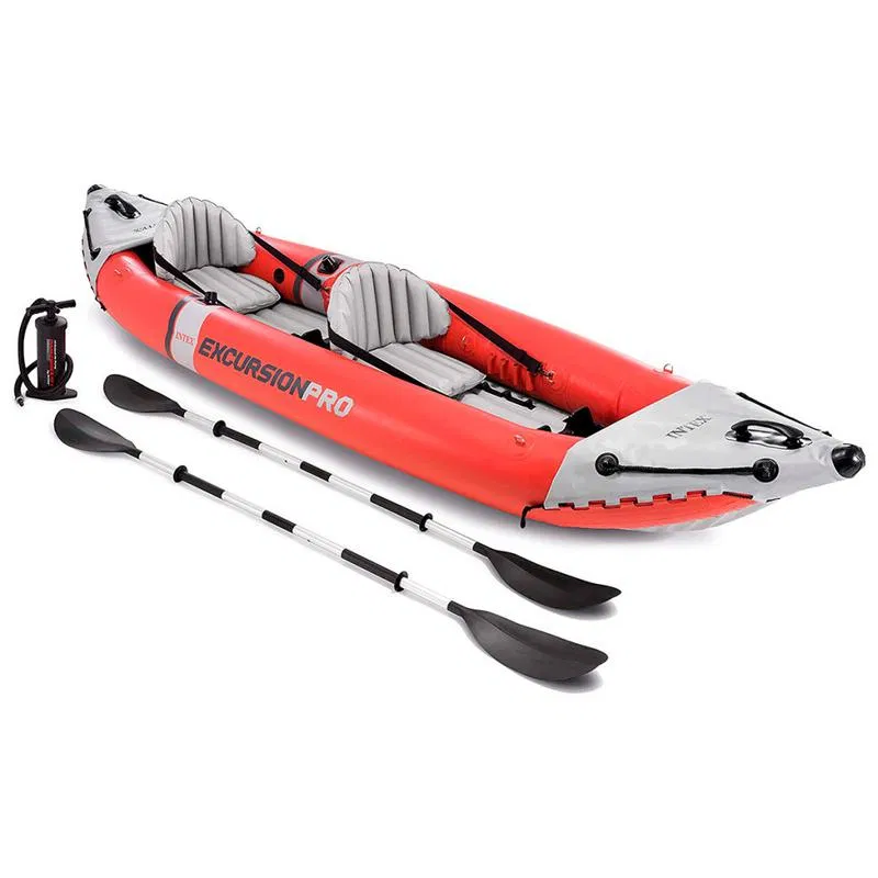 Байдарка надувная 68309NP "Excursion Pro K2" 384х94х46см алюм. весла 218см насос INTEX 6941057413242