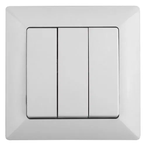 Выключатель 3-кл. СП Solo 4-106-01 10А 250В IP20 бел. Intro Б0053601