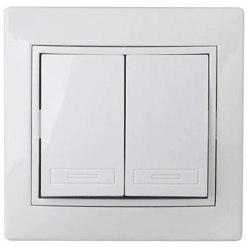 Выключатель 2-кл. СП Plano 10А IP20 1-104-01 250В бел. Intro Б0053758
