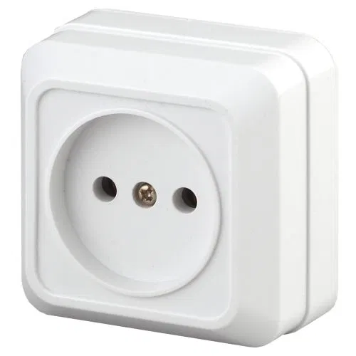 Розетка 1-м ОП Quadro 2-201-01 16А IP20 250В 2P бел. Intro Б0053774