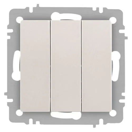 Выключатель 3-кл. СП Accent 6-106-06 10А IP20 250В AL/CU перламутр. Intro Б0063542