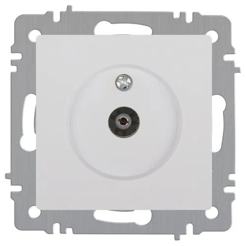 Розетка телевизионная одиночная TV СП Accent 6-301-01 IP20 бел. Intro Б0063601