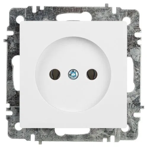 Розетка 1-м СП Accent 6-201-01 16А IP20 250В 2Р AL/CU бел. Intro Б0063653