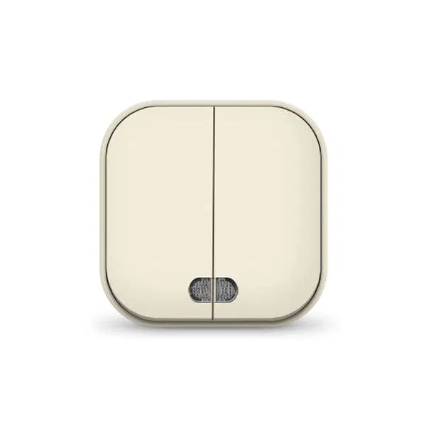 Выключатель 2-кл. 1п ОП 10А IP20 с подсветкой сл. кость IONICH 1426