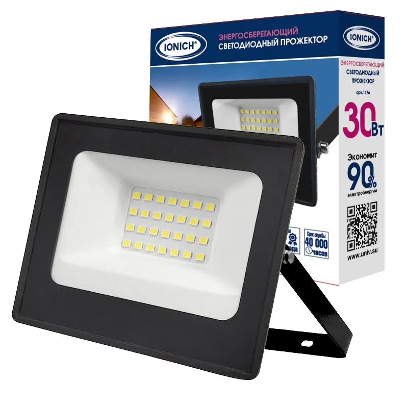 LED Floodlight IFLSLED-DOB- 30-865-BL-IP65 IONICH 1476