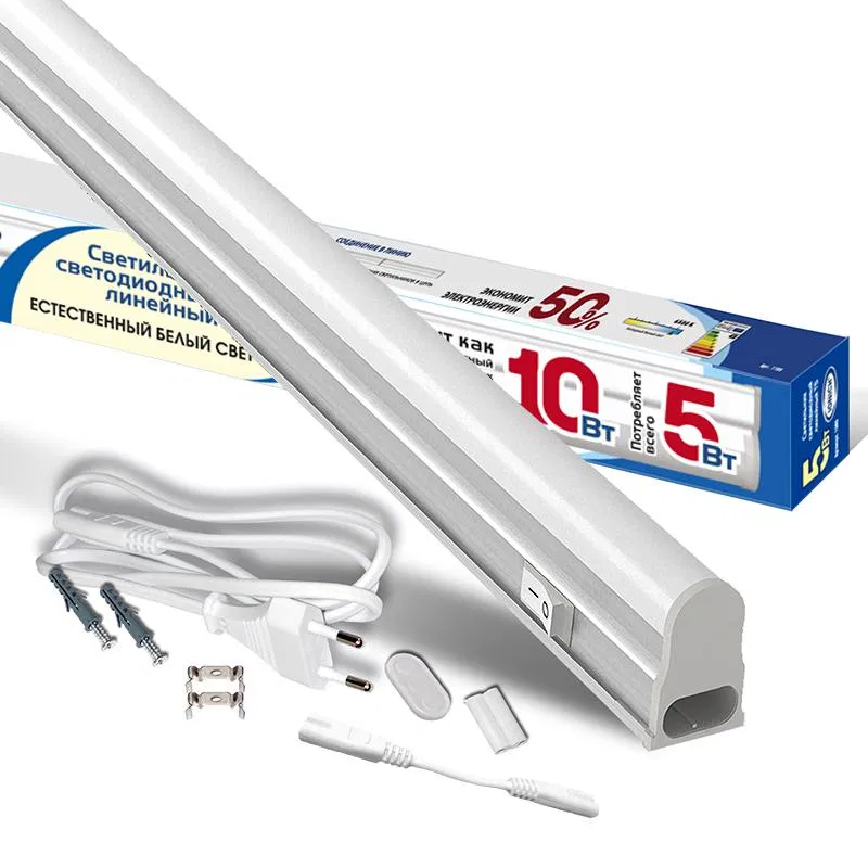 LED灯 ILED-СПБТ5-300-5-450-230-4-IP40 5W 4000K IP40 450lm 230V 300mm T5 线型 IONICH 1565