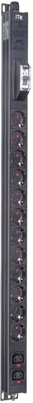 Блок распределения питания BASE PDU PV1111 20U 1ф 16А 12SCHUKO 2C13 2.6м SCHUKO ITK BS-PV12-12D-02C13-11