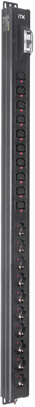 Блок распределения питания BASE PDU PV1101 24U 1ф 16А 10SCHUKO 10C13 без каб. ITK BS-PV70-10D-10C13-11