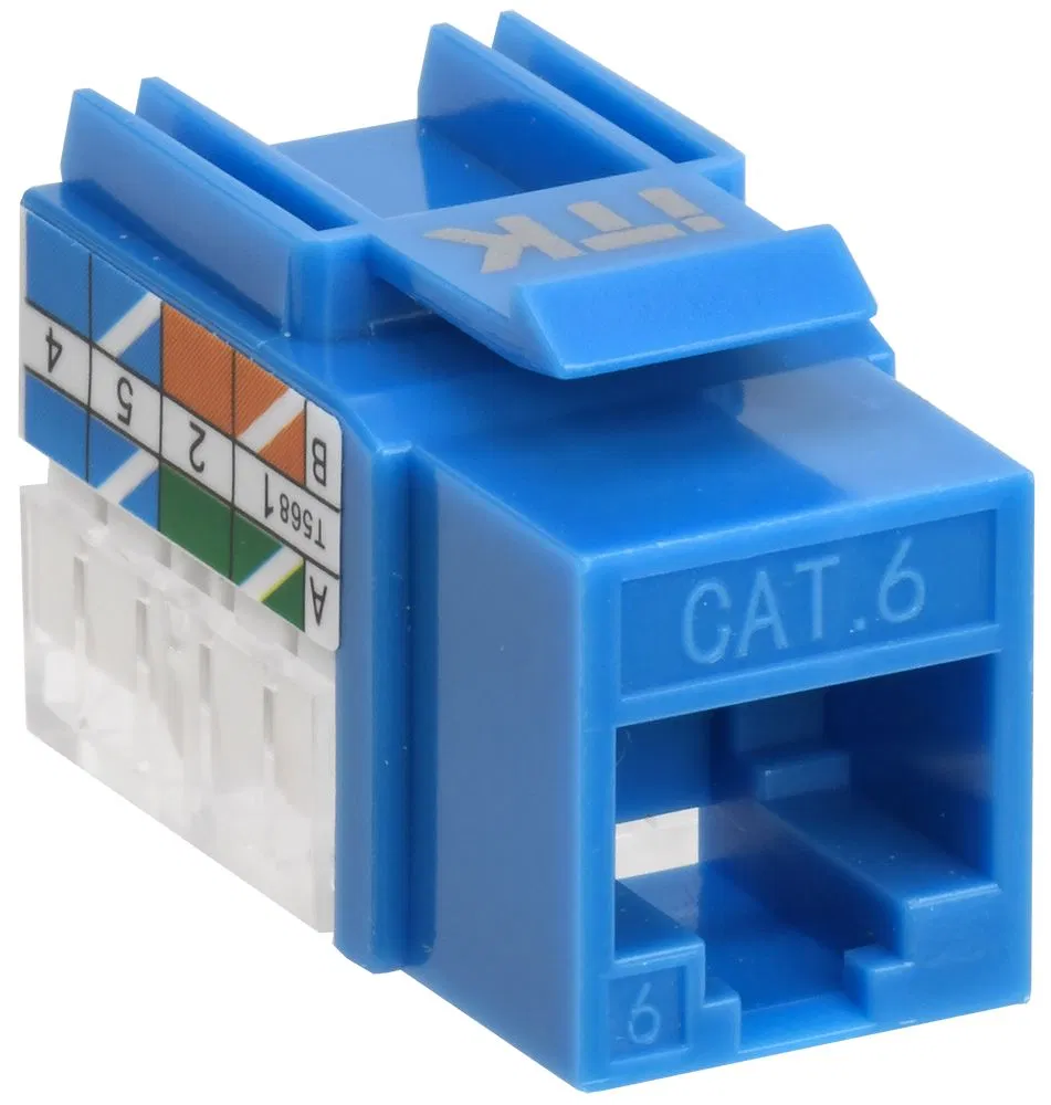 ITK Модуль Keystone Jack кат.6 UTP 110 IDC 90град синий CS1-1C06U-11-03