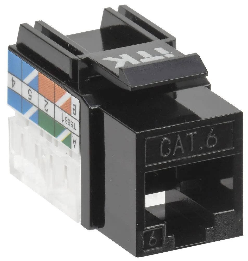 Модуль Keystone Jack кат.6 UTP 110 IDC 90град чёрный