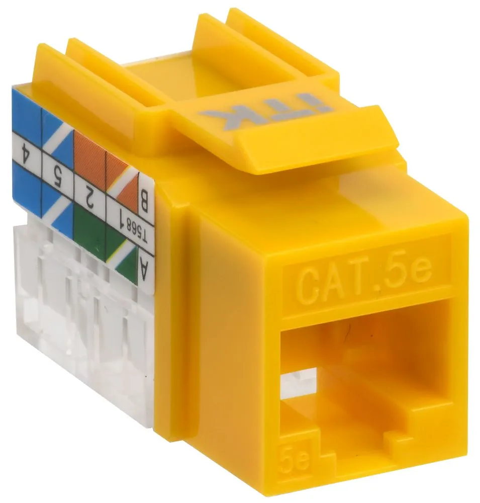 Модуль Keystone Jack кат.5E UTP 110 IDC 90град жёлтый