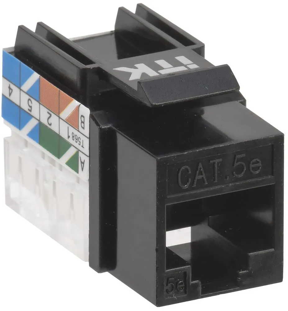 Модуль Keystone Jack кат.5E UTP 110 IDC 90град чёрный
