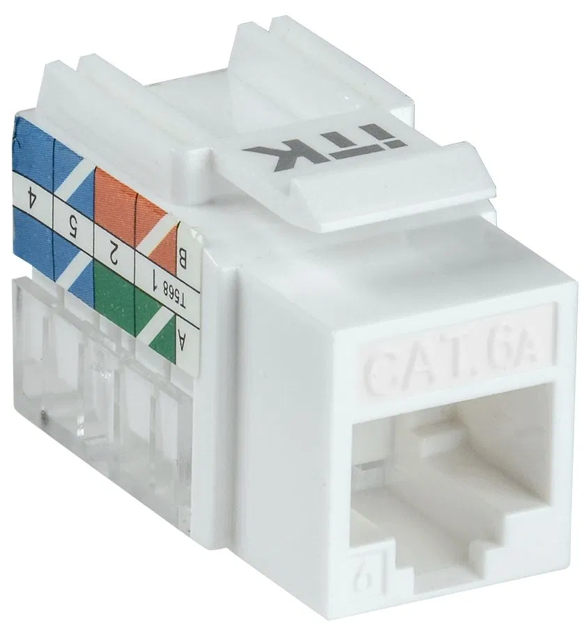 ITK Модуль Keystone Jack кат.6A UTP 110 IDC 90град CS1-1C6AU-11