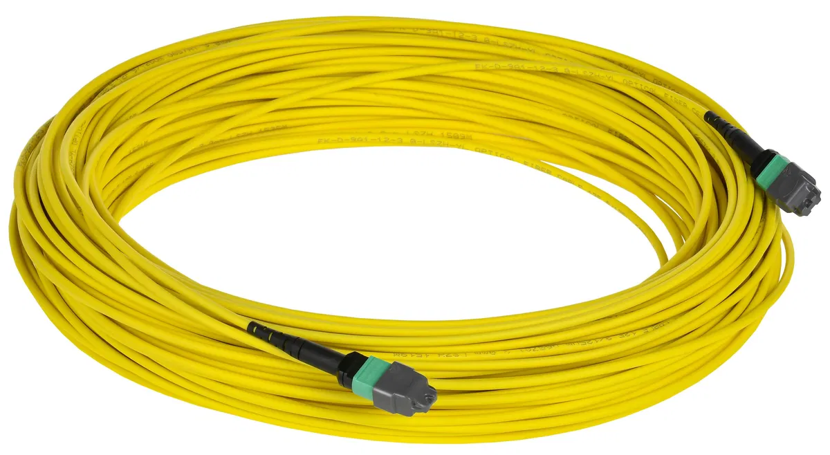 ITK Сборка кабельная MPO/APC female-MPO/APC female тип А 12ОВ SM OS2 25м FAP0902-MPOF-MPOF-12A-025
