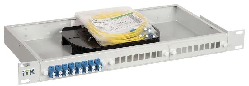 Кросс укомплектованный 1U SC (duplex) 12 портов (OS2) ITK FOBX24-1U-12SCUD09