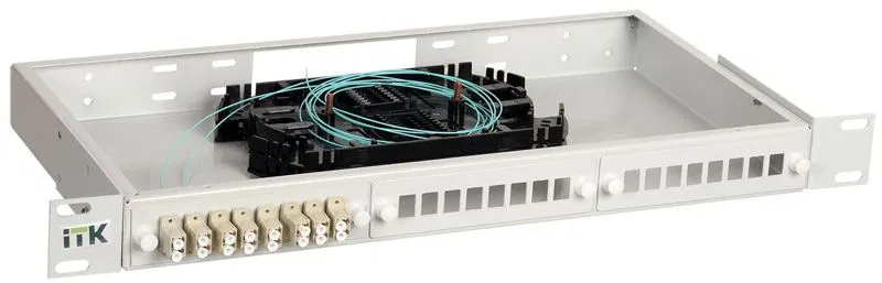 Кросс укомплектованный 1U SC (Simplex) 8 портов (OM4) ITK FOBX24-1U-8SCUS04