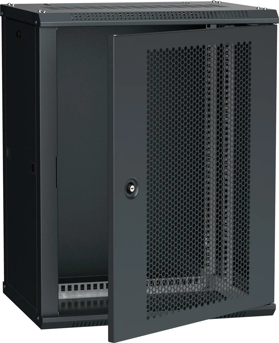 LINEA W Шкаф 20U 600х650мм укомплектованный дверь перфорированная черный RAL9005