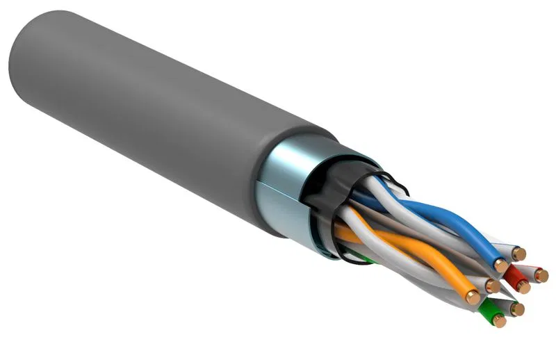 Кабель витая пара F/UTP кат.6 4х2х23AWG LSZH сер. РФ/Т (уп.305м) ITK LC1-C604-321-T-R