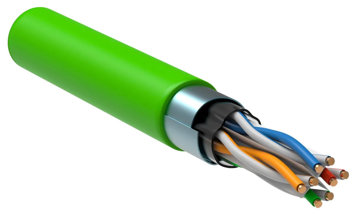 Витая пара F/UTP кат.6 4х2х23AWG solid LSLTx нг(А)-LSLTx зеленый (305м)