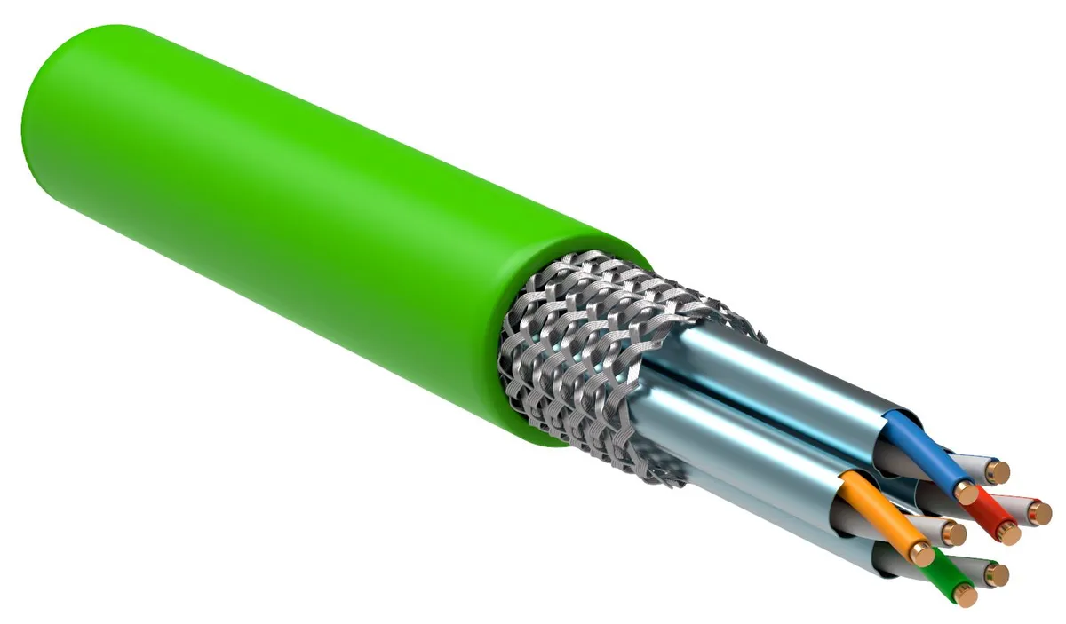 Витая пара S/FTP кат.7 4х2х23AWG solid LSLTx нг(А)-LSLTx зеленый (305м)
