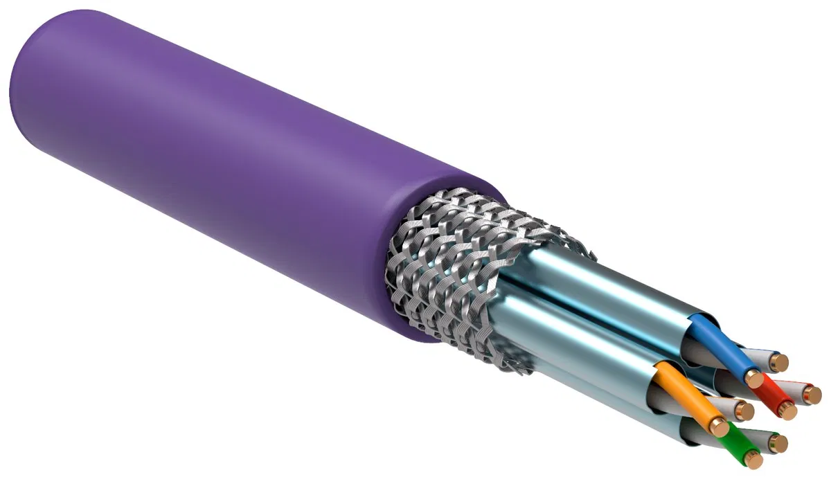 ITK 双绞网 S/FTP Cat.7 4х2x23AWG solid LSZH нг(А)-HF 紫色 (305m) LC1-C704-626