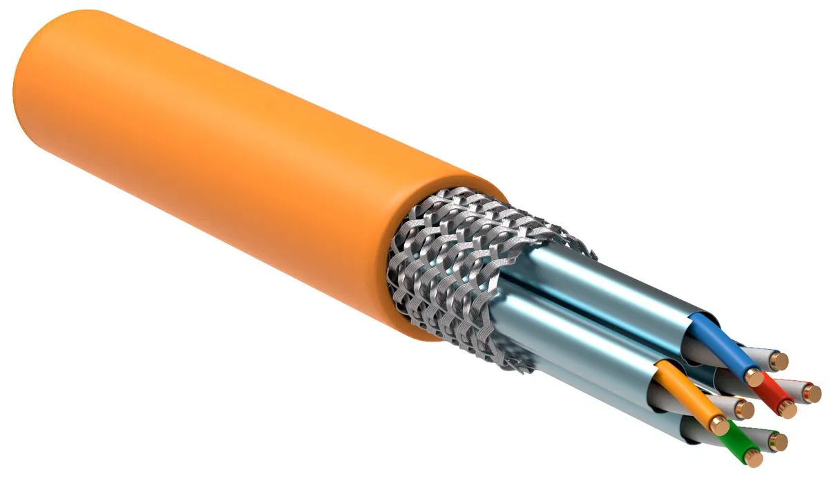 ITK Витая пара S/FTP кат.7 4х2х23AWG solid LSZH нг(А)-HF оранжевый (305м) LC1-C704-627