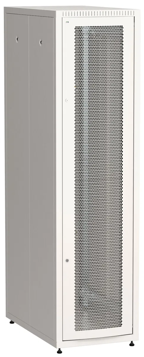 ITK LINEA E Шкаф напольный сетевой 19" 47U 600х1000мм перфорированная передняя дверь задняя металлическая серый LE35-47U61-PM