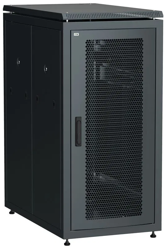 Шкаф сетевой LINEA N 19дюйм 24U 600х1000мм перфорир. двери черн. ITK LN05-24U61-PP