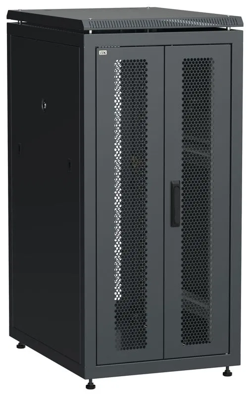 Шкаф сетевой LINEA N 19дюйм 24U 600х800мм передн. перфорир. распашная двустворчат. задн. перфорир. чер. ITK LN05-24U68-2PP