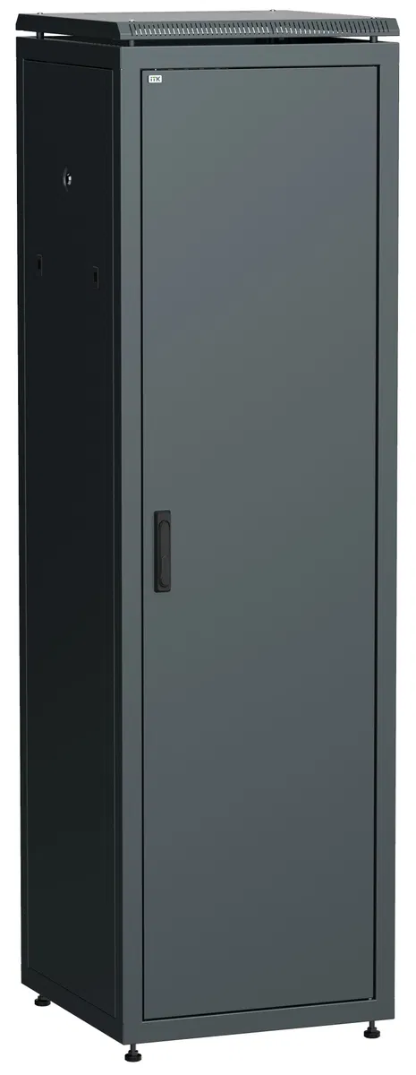 ITK LINEA N Шкаф сетевой 19" 33U 600х800мм металлическая передняя дверь черный LN05-33U68-M
