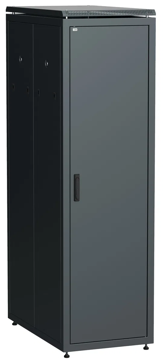 ITK LINEA N Шкаф сетевой 19" 38U 600х1000мм металлическая передняя дверь черный LN05-38U61-M