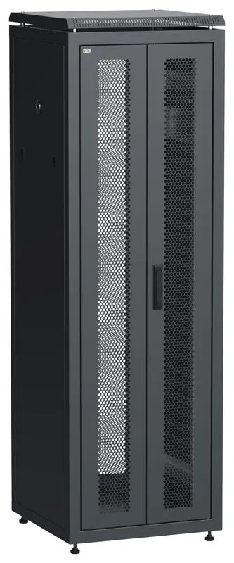 Шкаф сетевой LINEA N 19дюйм 38U 600х600мм передн. перфорир. распашная двустворчат. задн. перфорир. чер. ITK LN05-38U66-2PP