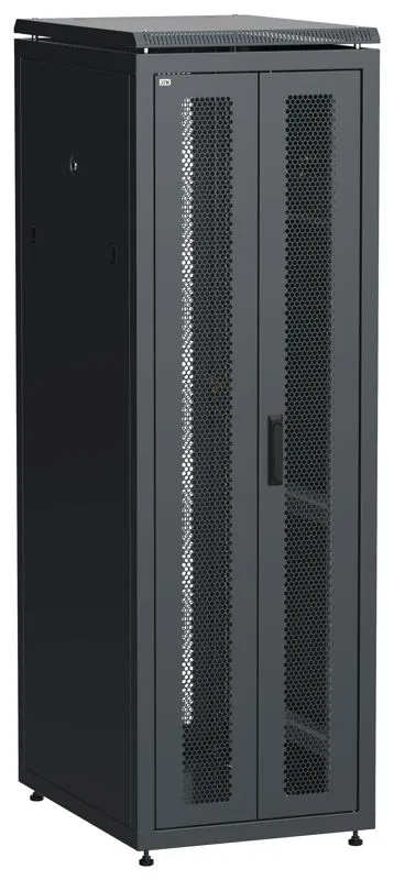 Шкаф сетевой LINEA N 19дюйм 38U 600х800мм передн. перфорир. распашная двустворчат. задн. перфорир. чер. ITK LN05-38U68-2PP